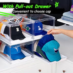Vtopmart 4 Pack Stackable Baseball Caps Organizer, Each Holds 12 hats - Image 3