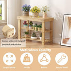 Sweetcrispy 3-Tier Shoe Rack Bench for Entryway, 27 Inches, Wood - Image 4
