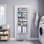 Extra Large Over The Door Organizer with Clear Pockets - 8 Compartments & XL Bottom Storage, Heavy-Duty Hanging Organizer for Bathroom, Bedroom, Closet (57 Inch Height). - Image 2