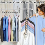 12 Pack Space Saving Hangers for Clothes Sturdy Metal Hangers Heavy Duty | Magic Clothes Space Saver Hanger Organizer with 360° Swivel Hook, Closet Organizers and Storage Dorm Room Essentials Black - Image 6