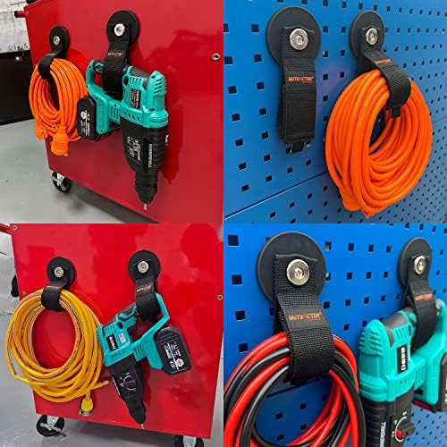 MUTUACTOR Magnetic Hooks,2packs Super Strong Magnets Hooks Heavy Duty for Hanging,Anti-Slip Rubber Coated Magnets Large Capability Cable for Garden Hoses Ropes Cordless Drills and RVs (Dia3.46'') - Image 6