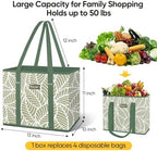 BALEINE 1PK Reusable Grocery Bags, Heavy Duty Shopping Tote Bag - Image 4