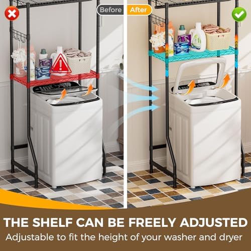 Golpart Laundry Organizer Shelves Over the Washer and Dryer Storage Shelf - Image 5