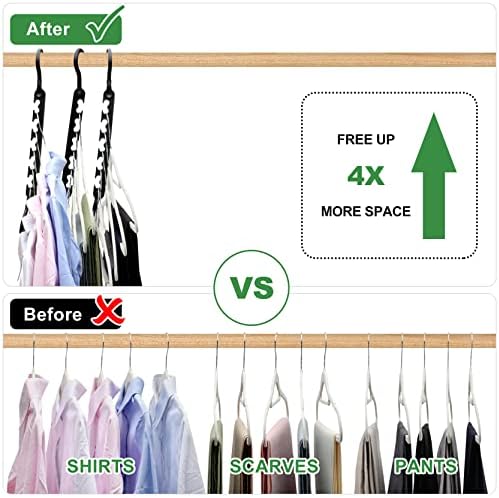 6-Pack-Closet-Organizers-and-Storage,Sturdy Organization-and-Storage-Hangers-Space-Saving for Wardrobe,Dorm-Room-Essentials for College Students Girls Smart Clothes Hanger - Image 2