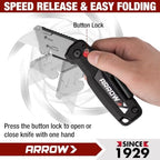 ARROW Utility Knife with Screwdriver, 2-in-1 Box Cutter Multitool - Image 6