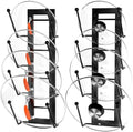 Cisily 8 Layers of Adjustable Pot Lid Organizer Rack for Cabinet Door/Wall，2Pack Lid Organizer Pots and Pans Holder for Kitchen Storage with No Drilling Adhesive 5.7 W“(Black) by CISILYHOMELIFE