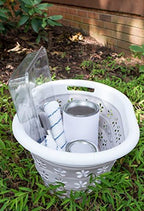Camco Collapsible Laundry Basket | Features Simple Pop-Open & Collapse-Down Design | Waterproof for Easy Clean-Up | Measures 14.5” x 19.75” x 2.5”/10” Collapsed/Expanded, Taupe & White (51951) - Image 7