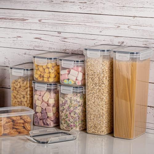 Vtopmart 32pcs Airtight Food Storage Containers Set, BPA Free Plastic Kitchen and Pantry Organization Canisters with Lids for Cereal, Dry Food, Flour and Sugar, Includes 32 Labels - Image 5
