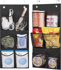 KIMBORA 2 Packs Narrow Over the Door/Wall Shoe Organizer, Small Hanging Shoe Rack for Closet with Clear Mesh Pocket for Bathroom, RV, Pantry, Camping (Black) by KIMBORA