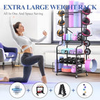 Mythinglogic Home Gym Rack for Dumbbells, Yoga Mats and Workout Equipment - Image 2