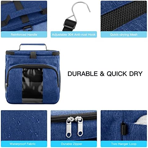 Bukere Portable Shower Caddy College Dorm Room Essential, Shower Caddy Tote Bag for Student, Girl, Women, Men, Separate Compartment, Large Capacity, Quick Dry Mesh Base for Travel, Gym, Camp - Image 4
