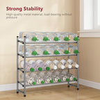 Tajsoon Expandable Shoe Rack for Closet 4 Tier, 28“-41“Stackable, Grey - Image 5