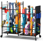 Mefirt Toy Gun Rack with Wheel, Heavy-Duty Steel Organizer for Nerf Blaster by Mefirt