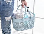 rejomiik 2 Pack Plastic Shower Caddy Basket, Portable Organizer Storage Tote with Handles Toiletry Bag Bin Box for Bathroom, College Dorm Room Essentials, Kitchen, Camp, Gym, Blue - Image 4