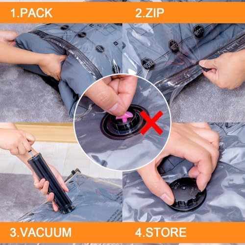 GONGSHI Vacuum Storage Bags with Electric Pump, 10-Pack, Jumbo | Bulky Bedding, Comforters, Blankets and Winter Clothing; Ideal for Closet Organization, Moving and Long-Term Home Storage - Image 5
