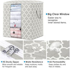 Storage Bags 4 Pack 100L Clothes Organization and Storage Containers | Large Blanket for Comforters,Bedding, Foldable Organizer with Reinforced Handle, Clear Window, Sturdy Zippers - Image 2