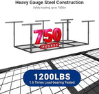 FLEXIMOUNTS 3x8 Overhead Garage Ceiling Storage Rack Adjustable, Hammertone - Image 2