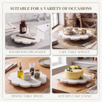 Maxdot 10" Scalloped Marble Lazy Susan - Image 3