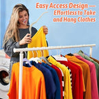 Sishynio Velvet Hangers 30 Pack, Non-Slip Slim Felt Hangers Multicolor | Space-Saving Closet Organization; Flocked Surface; 360° Swivel Hooks; For Shirts, Coats, Dresses, Blouses - Image 7
