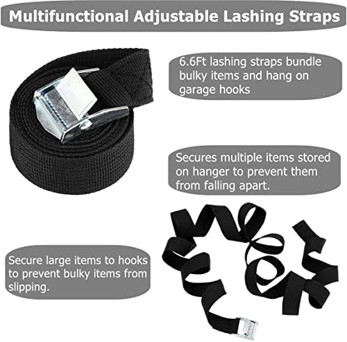 6 Pack Heavy Duty Garage Storage Ladders Hooks, 10 Inch Wall Mount Storage Garage Hangers for Bikes, Garden Tools, Chair, Hose - Image 6