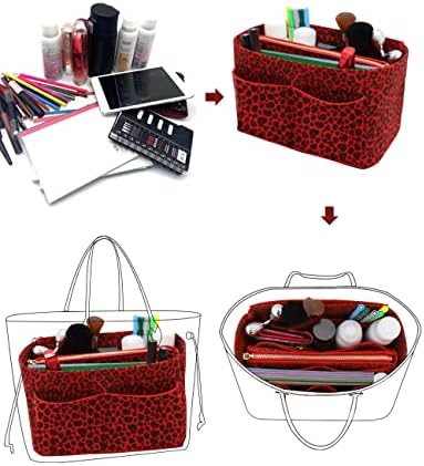 LEXSION Felt Purse Organizer Insert, Tote Bag Shaper Dividers with 5 Sizes - Image 5