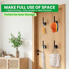 6 Pack Hat Rack for Wall, Strong Baseball Cap Organizer, Hat Holder Wall - Image 5