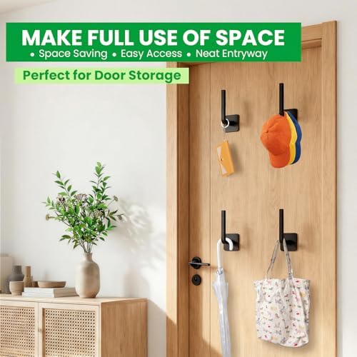 6 Pack Hat Rack Wall Mount, Strong Adhesive Hat Holder on Wall, Cap Holder - Image 5