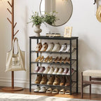 Nunsino Shoe Rack for Closet,5 Tier Shoe Organizer for Entryway,Shoe Shelf with Storage Shelves and Spacious Top,Max Holds 20 of Shoes,Black - Image 2
