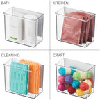 iDesign Magnetic Small Clear Plastic Organizer Bins, 4-Pack - Image 4