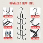 Hat Organizer for Closet: Collapsible Caps Rack with 10 Large Hooks - Image 3