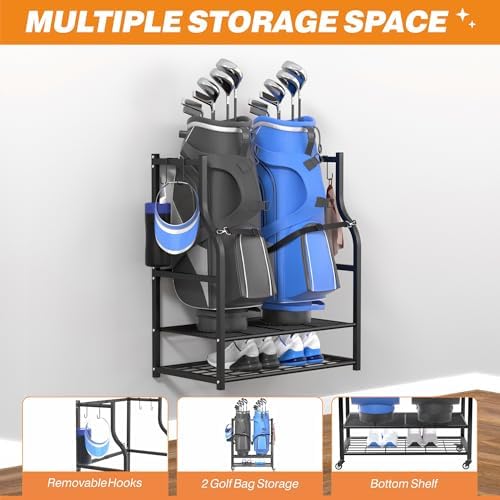 Ultrawall Golf Storage Organizer, Golf Bag Storage Stand for Garage - Image 4