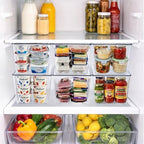 Sorbus Clear Storage Bins with Lids for Kitchen (Large, 8 Pack) - Image 4
