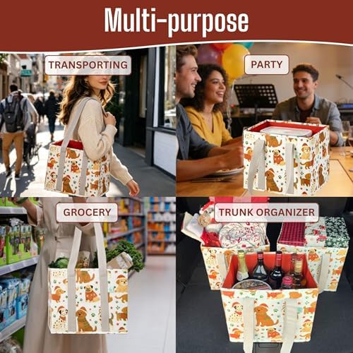 VENO 3 Pack Heavy Duty Reusable Grocery Shopping Bags Utility Tote - Image 6