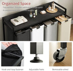 Herture Laundry Hamper with Shelf, Laundry Basket 4 Section, Laundry Sorter with Pull-Out Removable Large 4 Color Bags and Movable Wheels, Metal Frame, 4 x 15.87 Gallons (60L), Black PF07XLK - Image 3
