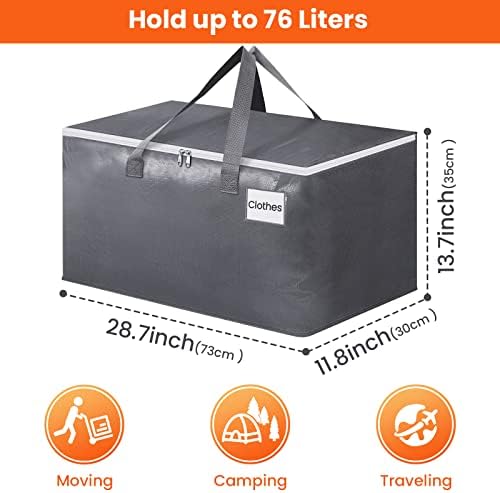 BlissTotes Large Moving Bags, Storage Bags, 76L-2 Pack - Image 2