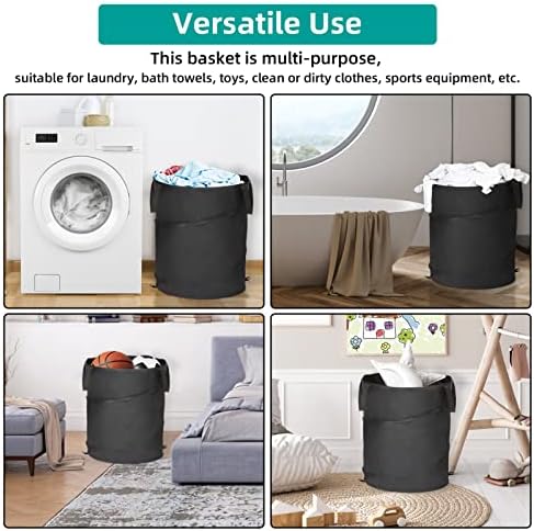 BATTOO 106L Collapsible Laundry Baskets - Foldable Pop Up Hampers for Laundry - Upgrade Oxford Laundry Hamper with Reinforced Handles for Bedroom, Bathroom, Kids Room, Dorm, Travel, Storage Organizer - Image 7