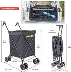 dbest Products Cruiser Cart Urban 360 Folding Shopping Grocery Collapsible Laundry Basket on Wheels Foldable Utility Trolley Carrito de Compras - Image 4