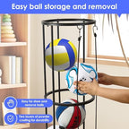 Garage Ball Storage Rack for Basketball & Soccer, Metal Wall-Mount - Image 3