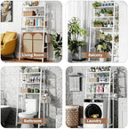 Over The Toilet Storage, Wooden 3-Tier Over-The-Toilet Rack Bathroom Space Saver Organizer, Freestanding Above Toilet with Toilet Paper Holder and Hooks (White) - Image 5
