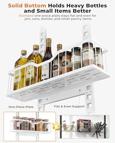 EVERIE Over the Door Pantry Organizer, 9-Tier Heavy Duty Door Storage Rack with Solid Bottom Baskets, Stable No-Bumping Design, Adjustable Hanging Shelves for Kitchen Pantry - Image 4