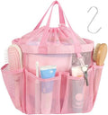 Mesh Shower Caddy Portable with Drawstring - 2-Handle Shower Bag for Dorm by F-color