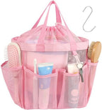 Mesh Shower Caddy Portable with Drawstring - 2-Handle Shower Bag for Dorm by F-color