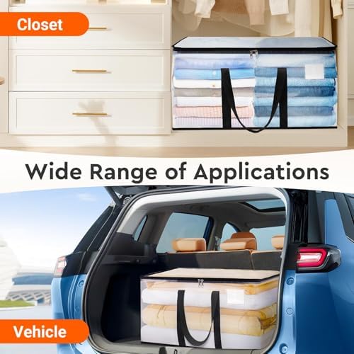 BlissTotes Moving Bags, 125L 10-Pack Storage Bags, Moving Boxes | Moving Box Heavy Duty Extra Large, Moving Totes with Zipper, Large Packing Bag with Reinforced Handles, Packaging Moving - Image 6