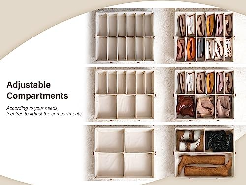 StorageWorks 2-Pack 24-Pair Under Bed Shoe Storage Organizer, Beige - Image 2