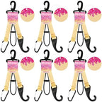 6pcs Pink Ice Cream Drip Baseball Softball Dugout Organizer Bat Holder Rack Fence Hook for Bag Helmet Glove with Name Tags for Boy Girl Team Gifts Coach Mom Must Have Gear Accessory by Eyourlife