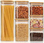 ComSaf Glass Storage Containers Set of 6 (2.2Qt/1.2Qt/0.8Qt/0.6Qt*3) by ComSaf