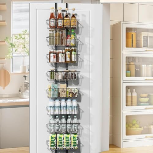 LUXEAR Over the Door Pantry Organizer Adjustable, 8 Tiers - Image 6