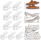TOPNEW 12 Pack Shoe Slots Organizer Shoe Stacker Space Saver 50% (Clear) by TOPNEW