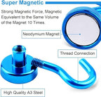 DIYMAG Magnetic Hooks 20pcs 30lbs+ Cruise Essentials 2026 Magnet Hook Blue - Image 2