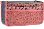 Vercord Purse Organizer Insert for Handbags Bag Organizers Inside Tote Pocketbook Women Nurse Nylon 13 Pockets Pink Leopard Medium - Image 2